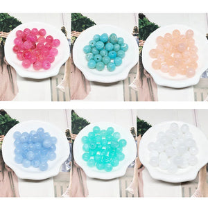 100pcs Acrylic Spacer Round Beads For Jewelry Making