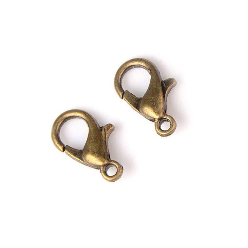 100pcs Lobster Clasp Hooks 6 Colors 10/12/14/16/18/21mm DIY Jewelry Findings