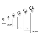 100pcs Lobster Clasp Hooks 6 Colors 10/12/14/16/18/21mm DIY Jewelry Findings