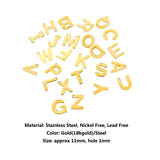 100pcs Stainless Steel A-Z Letter Pendant for Jewelry Making 