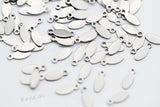 100pcs Mini Oval Stainless Steel Charms for DIY Jewelry Making