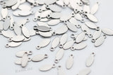 100pcs Mini Oval Stainless Steel Charms for DIY Jewelry Making