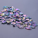 100pcs Rainbow Charm Mix Animal Plant Star Mushroom Halloween Pendant DIY