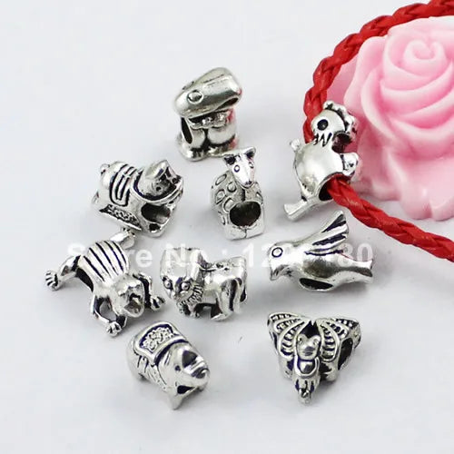 100pcs Tibetan Silver Animal Bead for European Bracelets