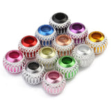 100pcs Mixed Round Lantern Aluminum European Beads for Jewelry Making