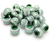 100pcs Mixed Round Lantern Aluminum European Beads for Jewelry Making