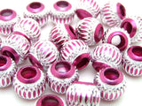 100pcs Mixed Round Lantern Aluminum European Beads for Jewelry Making
