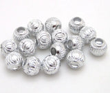 100pcs Mixed Round Lantern Aluminum European Beads for Jewelry Making