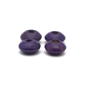 100pcs Natural Abacus Flat Wooden Charm Beads 3x6-6x12mm