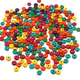 100pcs Natural Abacus Flat Wooden Charm Beads 3x6-6x12mm
