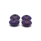 100pcs Natural Abacus Flat Wooden Charm Beads 3x6-6x12mm