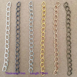 100pcs Necklace Extension Chain Bulk Tail Extender For DIY Jewelry Making