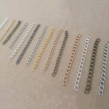 100pcs Necklace Extension Chain Bulk Tail Extender For DIY Jewelry Making