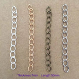 100pcs Necklace Extension Chain Bulk Tail Extender For DIY Jewelry Making