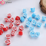 100pcs 11mm Rose Flower Beads Art Earrings Jewelry Making