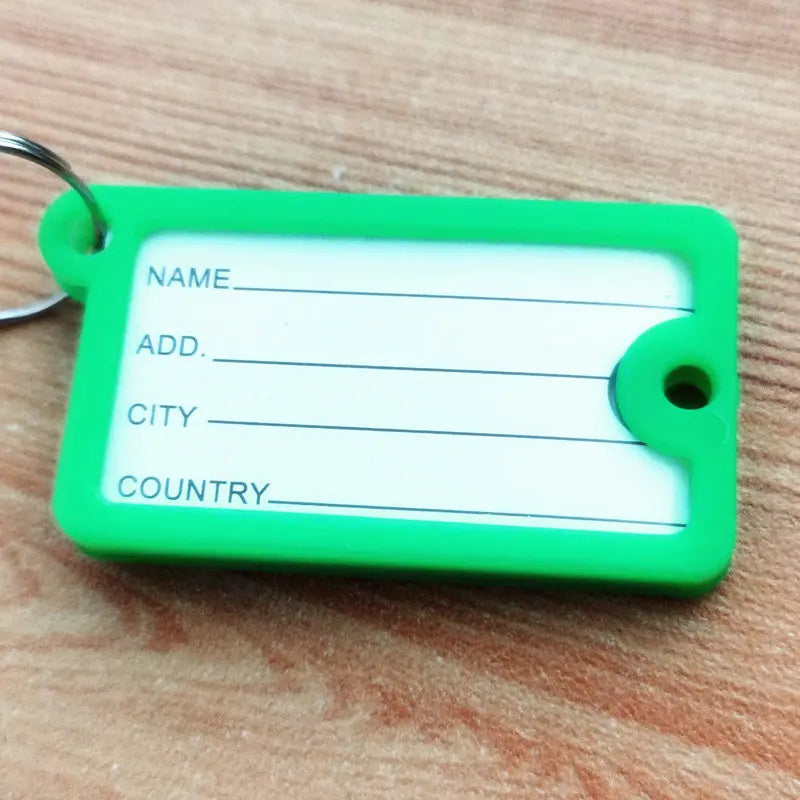 100pcs Rectangular Key Card Crystal Plastic Key ID Label Tags Card