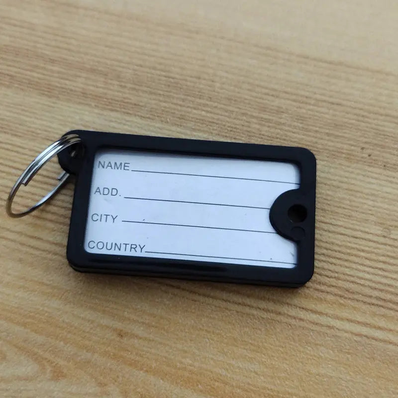 100pcs Rectangular Key Card Crystal Plastic Key ID Label Tags Card