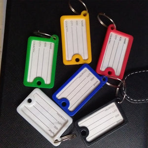 100pcs Rectangular Key Card Crystal Plastic Key ID Label Tags Card