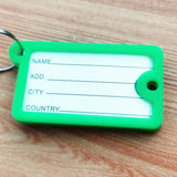 100pcs Rectangular Key Card Crystal Plastic Key ID Label Tags Card