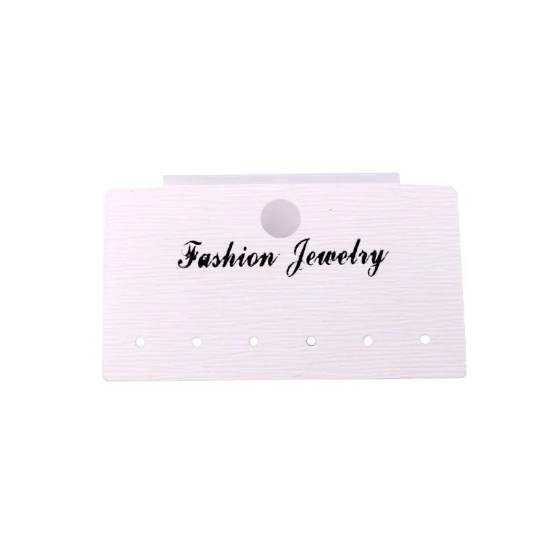100pcs Plastic Earrings Cards Jewelry Display Packaging Tags 3x5.5cm