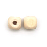 100pcs Colorful Square Wood Beads 4-10mm Cube Rondelle DIY Bracelets
