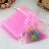 100pcs Pink Jewelry Bag 7x9cm Organza Wedding Gift Pouches