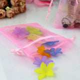 100pcs Pink Jewelry Bag 7x9cm Organza Wedding Gift Pouches
