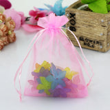 100pcs Pink Jewelry Bag 7x9cm Organza Wedding Gift Pouches