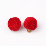 100pcs Plush Fur Hair Ball Beads Charms for DIY Pompom Necklace Pendant
