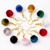 100pcs Plush Fur Hair Ball Beads Charms for DIY Pompom Necklace Pendant