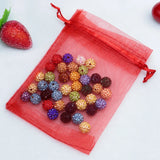 100pcs Red Darwalbe Organza Bags 5x7cm Wedding Favour Gift Pouch