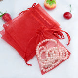 100pcs Red Darwalbe Organza Bags 5x7cm Wedding Favour Gift Pouch