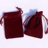 100pcs Royal Blue/Red Velvet Bag 5x7cm Mini Ring Earrings Pouches Jewelry Bags