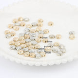 100pcs CCB Acrylic Beads Silver Spacer Charms DIY Jewelry Making