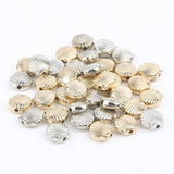 100pcs CCB Acrylic Beads Silver Spacer Charms DIY Jewelry Making
