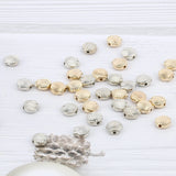 100pcs CCB Acrylic Beads Silver Spacer Charms DIY Jewelry Making