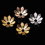 100pcs Silver Plated Flower Bead Caps for Jewelry Making DIY