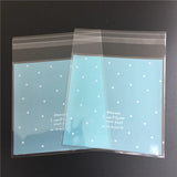 100pcs Skyblue Pink Self Adhesive Cookie Packaging Bag 10*10cm