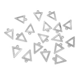 100pcs Stainless Steel Geometric Charm Triangle Square Star Butterfly Pendant