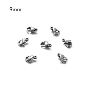100pcs Stainless Steel Lobster Clasp Hooks for Necklace&Bracelet Chain