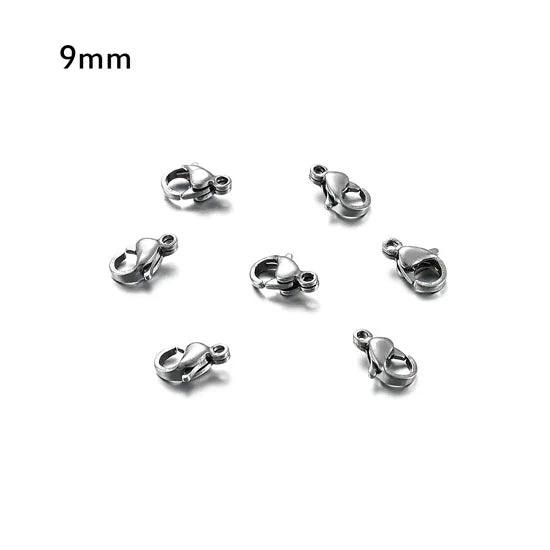100pcs Stainless Steel Lobster Clasp Hooks for Necklace&Bracelet Chain