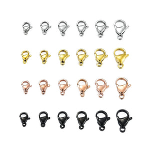 100pcs Stainless Steel Lobster Clasp Hooks for Necklace&Bracelet Chain