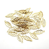 100pcs Stainless Steel Leaves Pendants DIY Jewelry Making