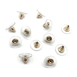 100pcs Stainless Steel Bullet Earring Back Rubber Back DIY Jewelry Making