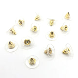 100pcs Stainless Steel Bullet Earring Back Rubber Back DIY Jewelry Making