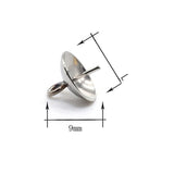 100pcs Stainless Steel Pearl Cap Bead Top Drilled Bail Charm Pendant