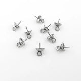 100pcs Stainless Steel Pearl Cap Bead Top Drilled Bail Charm Pendant