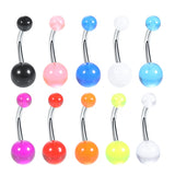 100pcs Steel Colorful Sexy Belly Bars Body Piercing Button Ring Navel Barbell