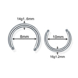 100pcs Steel Horseshoe Nose Piercing Bar Body Jewelry