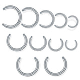 100pcs Steel Horseshoe Nose Piercing Bar Body Jewelry